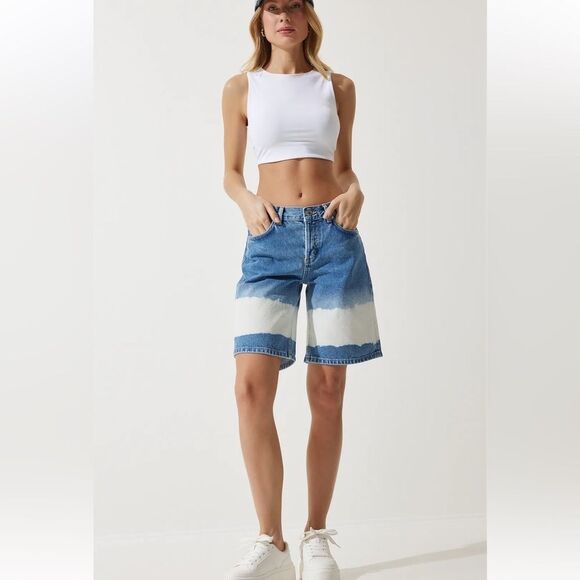 Mango Women’s  Denim Bermuda Shorts - Picture 1 of 11